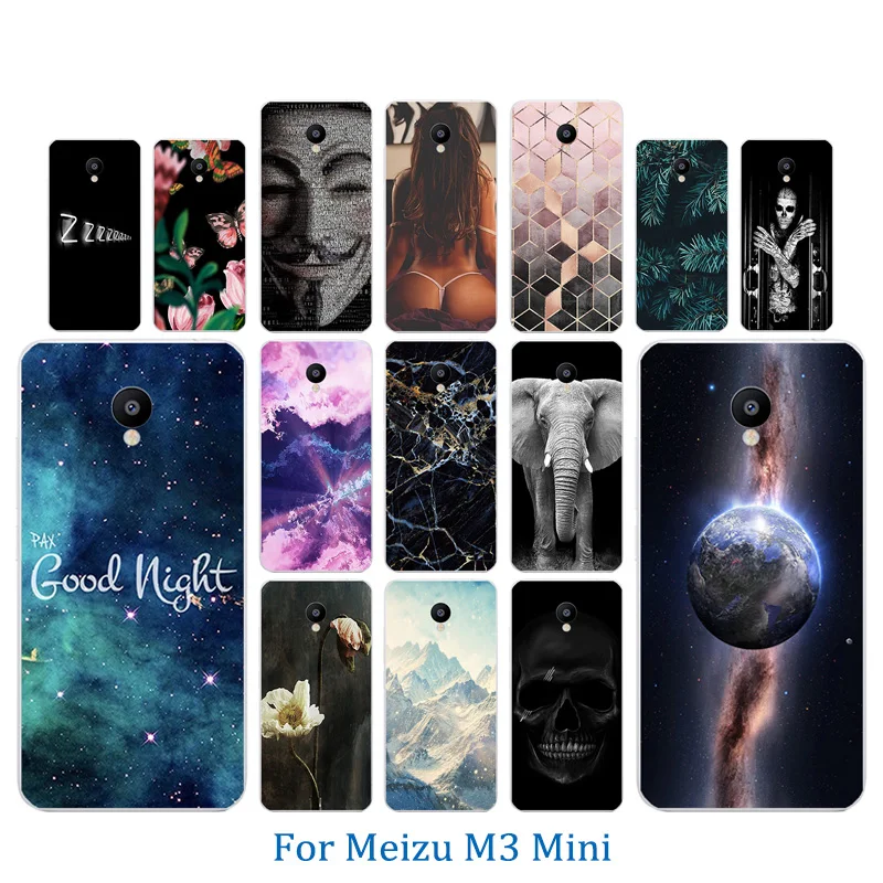 For Meizu M3/Meizu M3 Mini Black Matte Phone Case M3S/Meizu M3S Bag Hook Pattern Silicone Soft Full Protect Shell |