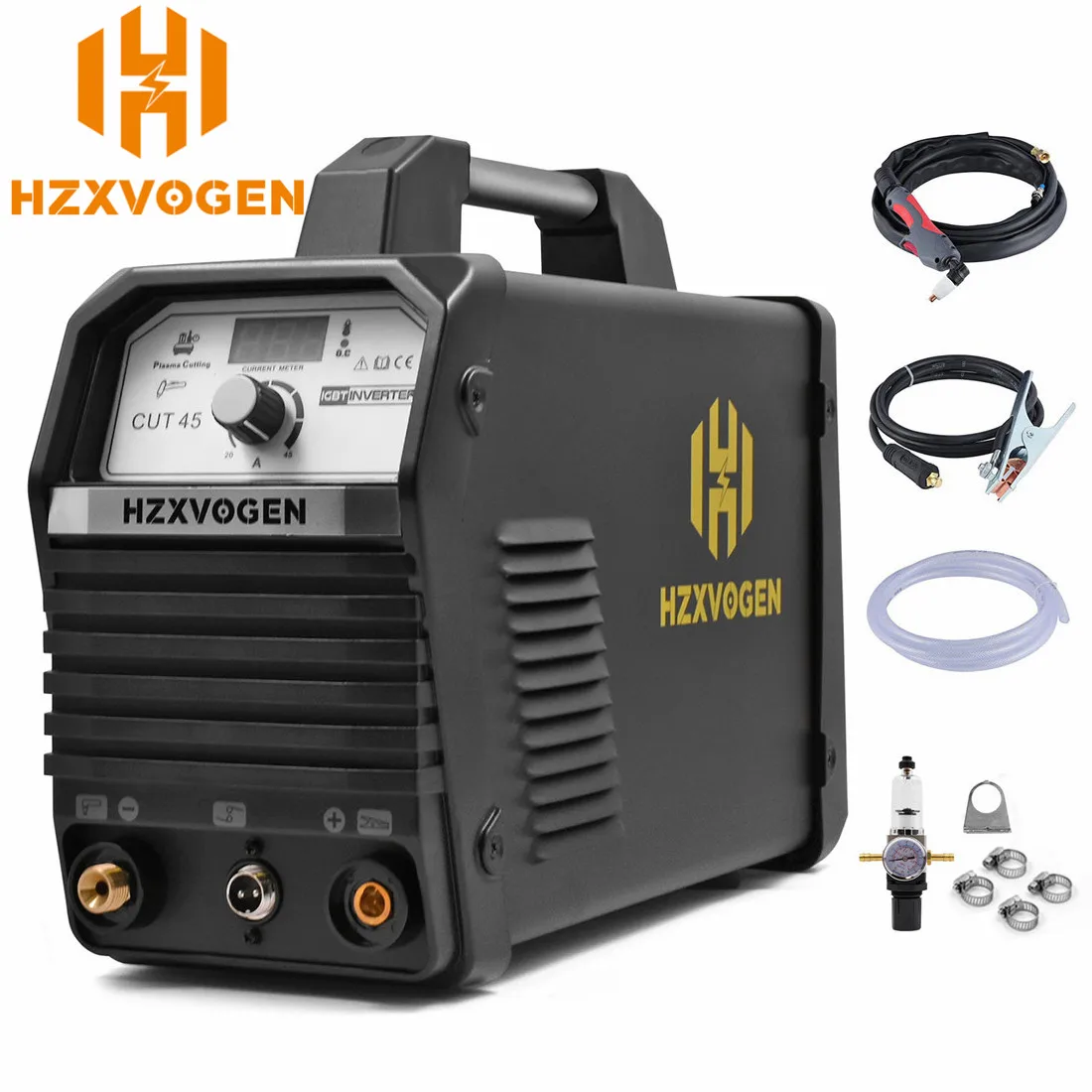 

HZXVOGEN 220V Plasma Cutter IGBT Plasma Cutting Machine Cut45 220V 12mm Clean Cut Great to Cut All Steel