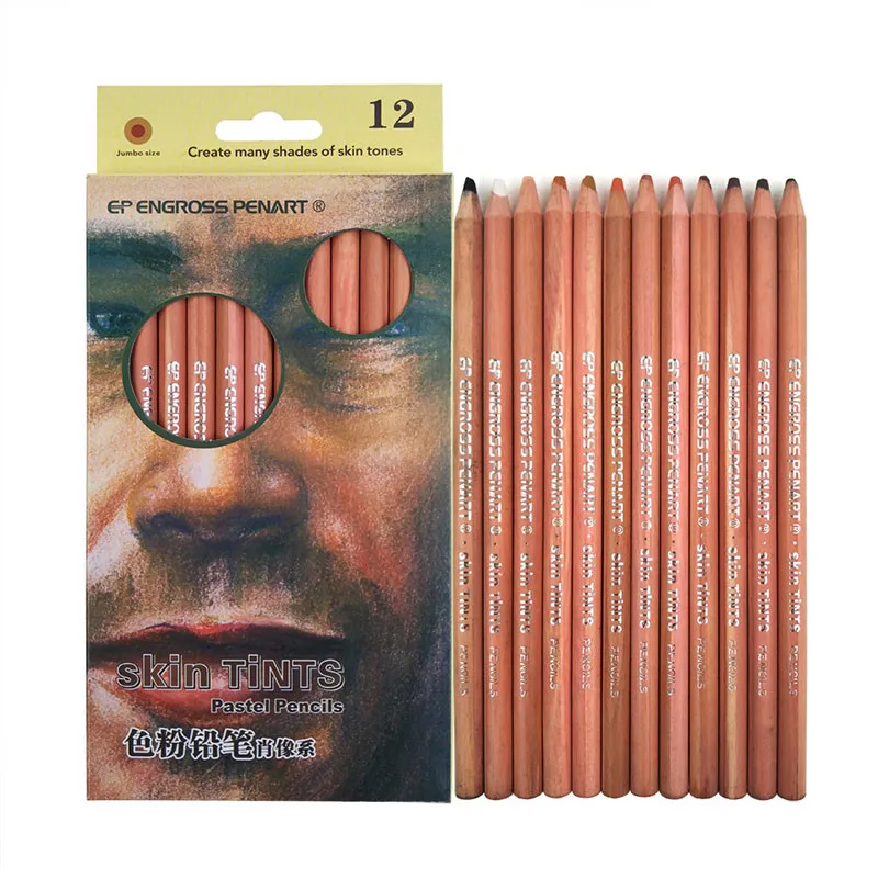 12 Colors Pencils Non-toxic Professioanal Soft Pastel Drawing for Landscape Painting and Figure Artist | Канцтовары для офиса и