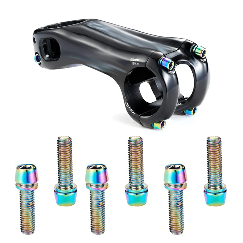 Hot Selling 6pcs Titanium Plated Colored Screws Bolts M5*18mm for