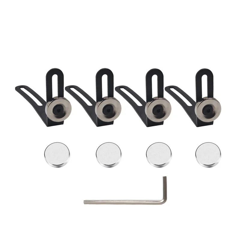 

4Pcs Rc Car Shell Body Mount Metal L-Bracket With Magnet For 1/10 Rc Crawler Car Axial Scx10 90046 90047 D90 Fixed Bracket Par