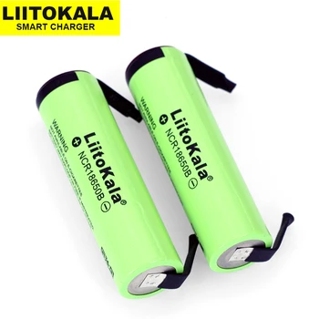 

10PCS 2019 Liitokala new original NCR18650B 3.7V 3400mAh 18650 rechargeable lithium battery for battery + DIY nickel piece