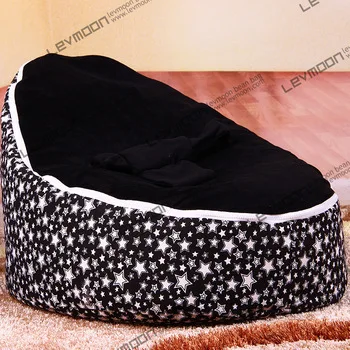 Image FREE SHIPPING baby bean bag cover with 2pcs black up cover baby bean bag seat cover baby bean bag chair kids sofa lazy chair