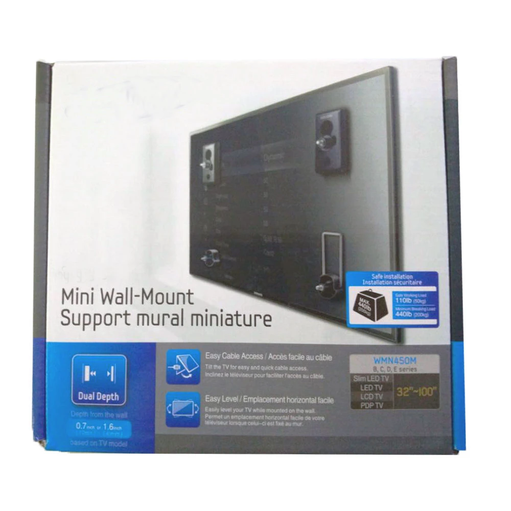 Soporte montaje de pared Delgado curvado WMN450M para Samsung LG TCL Sony TV LCD TV 100 39 48 49 55 60 65 70 78 75 80 85 98|wall mount bracket|wall bracket for tvbrackets for tv - AliExpress