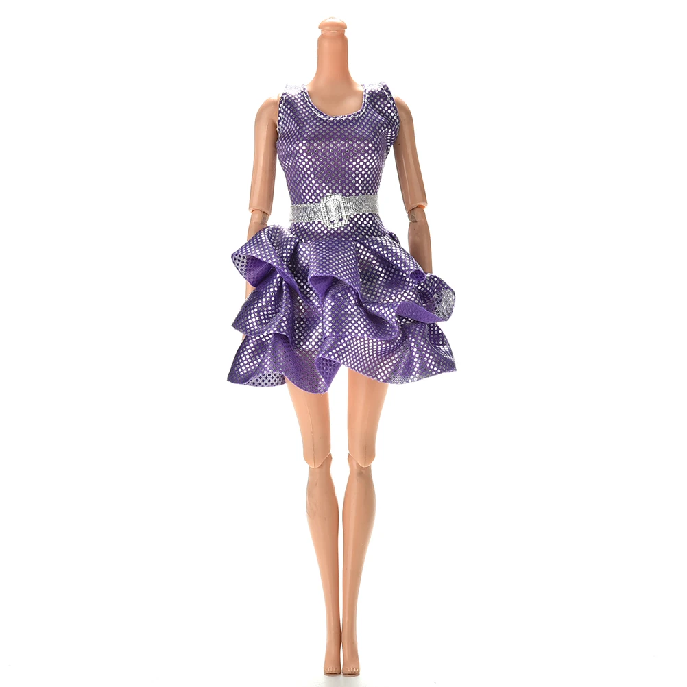 Кукольное платье Одежда для кукол платье с блестками с поясом для s летняя Кукла одежда принцессы