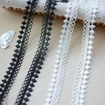 

Hot 3 Yards Beautiful Lace Ribbon Tape 19MM Lace Trim DIY Embroidered Net Lace For Sewing Decoration african lace fabric