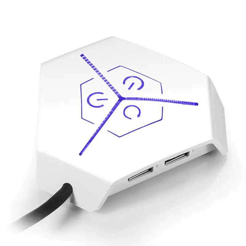 1 قطع المزدوج منافذ USB للماء كمبيوتر مكتبي PC حالة امدادات الطاقة على/قبالة زر التبديل دعم PCI اتصال عالية جودة