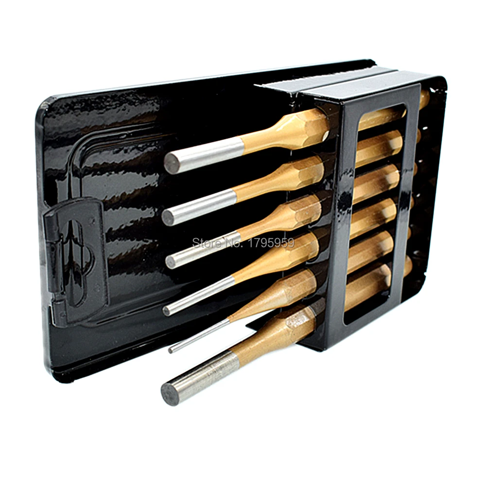 Pin Punch 6pcs Set Hand Tools Mechanical Metal Holes Drill Punches 2mm