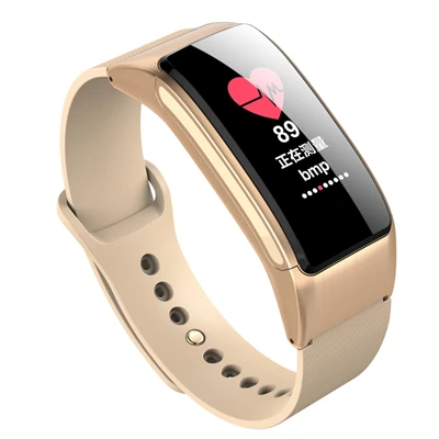 Bluetooth Talk Smart Band B31 спортивный браслет монитор сердечного ритма кровяное давление Сидячий напоминание умный Браслет ответ устройства - Цвет: Золотой