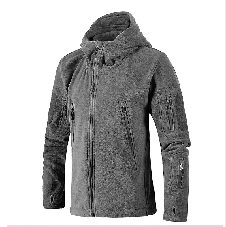 TACTICAL FLEECE MILITARY SPECIAL FORCES BLACK ARMY MILITARY WARM HOODIE