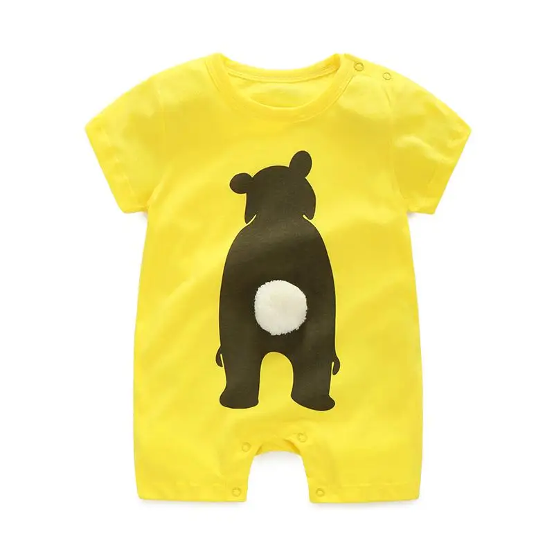 Детские комбинезоны; летняя стильная одежда для маленьких мальчиков с изображением утки; Одежда для новорожденных девочек с короткими рукавами; детская одежда; одежда для малышей - Цвет: 5
