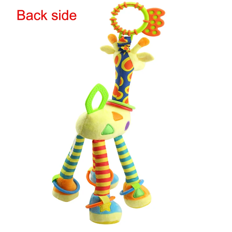 Плюшевые игрушки для младенцев развития Жираф животных колокольчики погремушки ручка Игрушки Коляска подвесные детские игрушки грызунки 0-12 месяцев