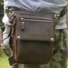 Мужская мотоциклетная Сумка для езды на бедрах, поясная сумка на плечо, сумка высокого качества, Crazy Horse/масло, воск, Воловья кожа, поясная сумка на талию