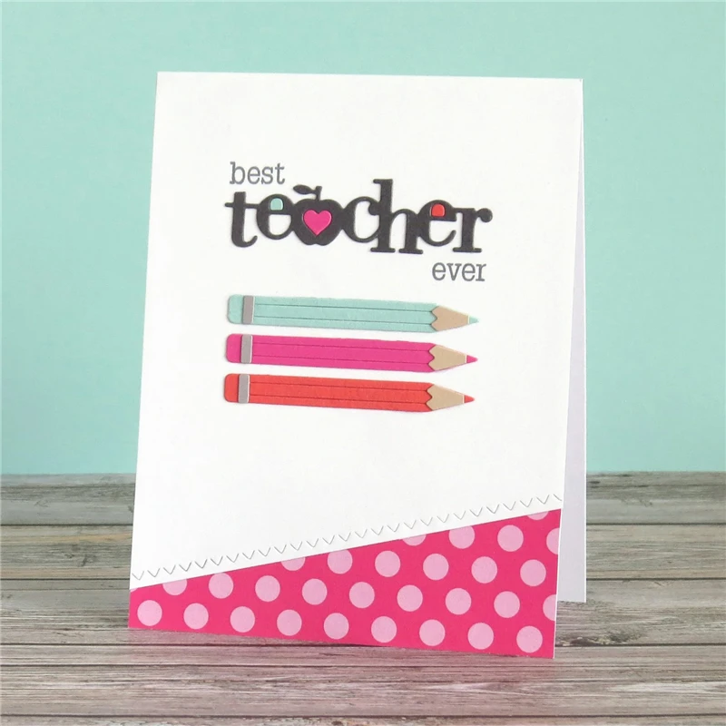 

Eastshape Letter Note Pen Pencil Metal Cutting Dies Stencil for DIY Scrapbooking Album Paper Card Decorative Craft Die