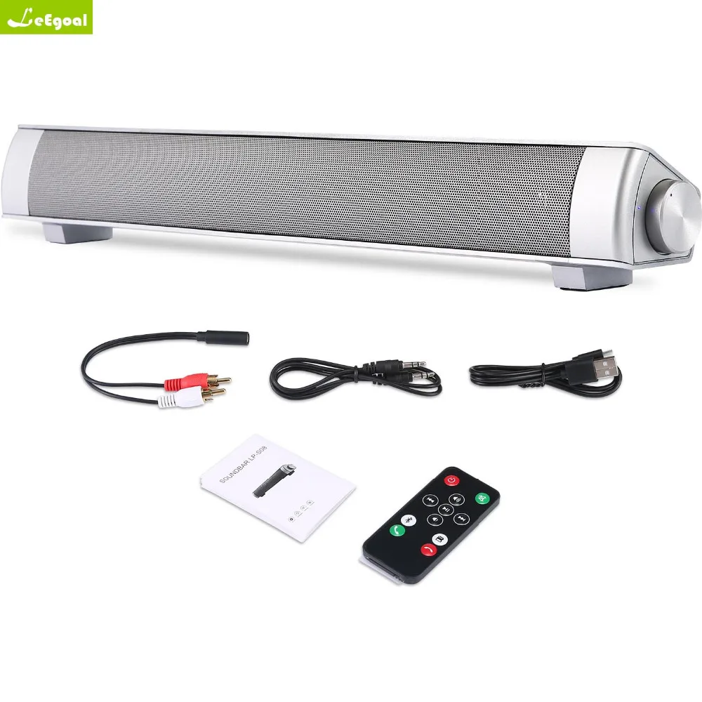 

leegoal Sound Bar Wireless Sub woof Bluetooth Speaker F2 Enhanced TV Remote Control Sound bar TF Card Plugging Family Indoor