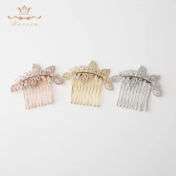 

3 Colors Sparkling Clear Cubic Zircon Wedding Hair Comb Bridal CZ Headpiece Hair accessories Evening Hair Jewelry