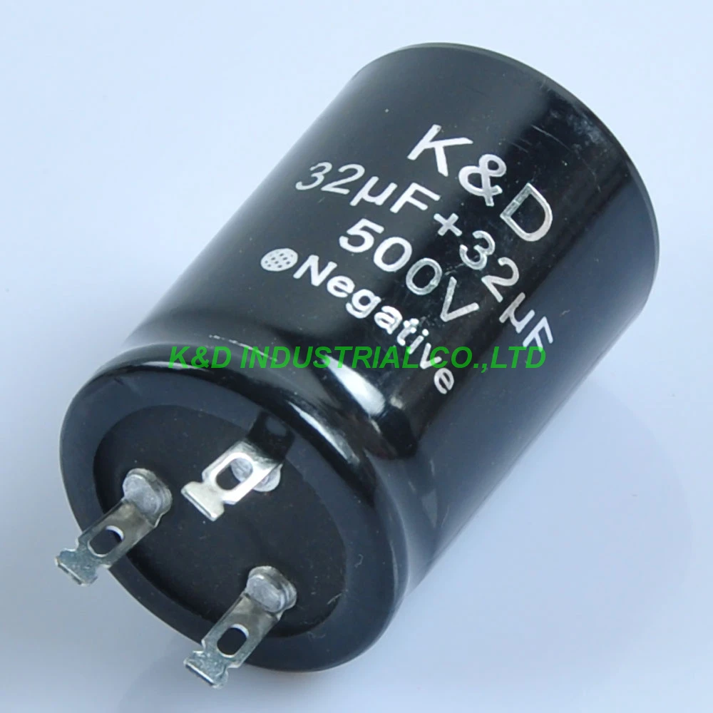

4pcs 35*50mm Can Eelectrolytic Capacitor 32uf + 32uf 500V Guitar Amp