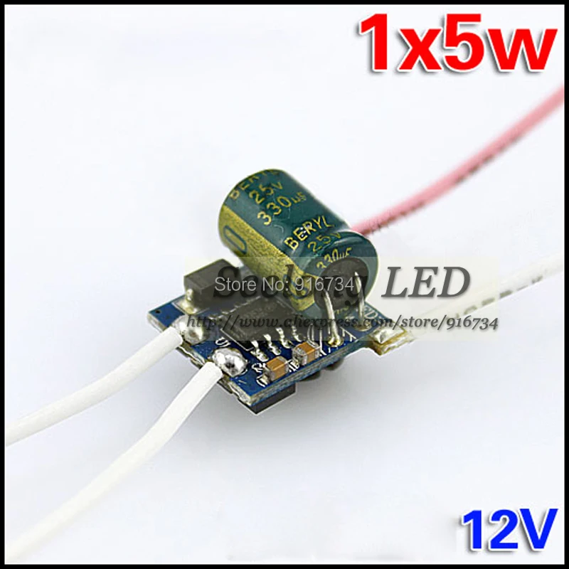 10pcs/lot led constant current driver for MR16 lights DC/AC 12V input 1*5W/900ma output | Обустройство дома