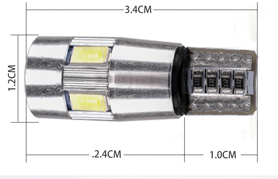 Hlxg 10 шт. Canbus T10 W5W Автомобильный светодиодный лампы 12v авто Интерьер Купол для чтения t10 светодиодный 168 194 габаритные огни лампы 5630 6smd стайлинга автомобилей