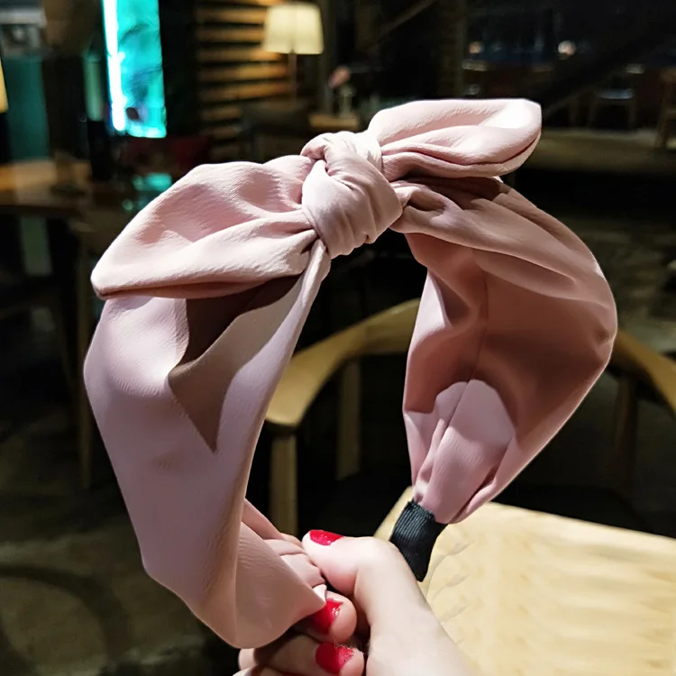 6 Haimeikang Hairband кроличьи уши ткань лук ободок девушки женщины волосы обруч ленты аксессуары для повязки на голову для Девочки Головные уборы - Цвет: 6
