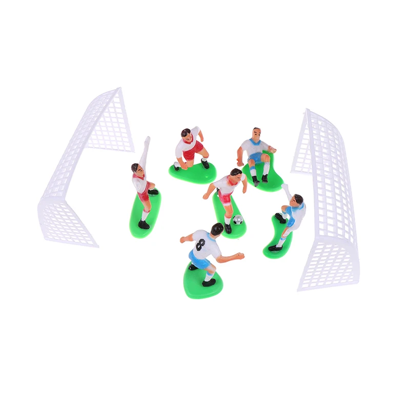 

8pcs/Set Soccer Football Cake Topper Player Birthday Cake Decoration Model football player and goal gates cake decoration