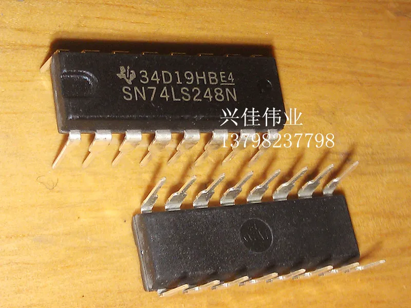 

10PCS 74LS248 74LS248N HD74LS248P line decoder driver chip DIP-16