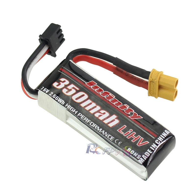 5 шт. аккумулятор Infinity Lipo 350mAh 2S 7,6 V 85C FPV с разъемом Amass XT30 XT30U для внутреннего гоночного дрона