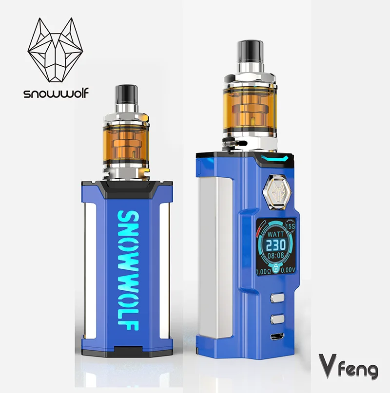 

100% Authentic & Original newest vape kit Snowwolf Vfeng electronic cigarette 230W cool handle with atomizer