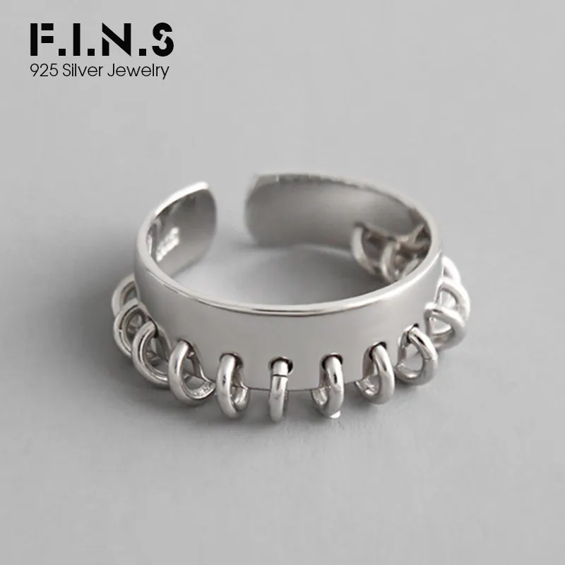 Женское кольцо с открытыми кругами F.I.N.S корейское из стерлингового серебра 925
