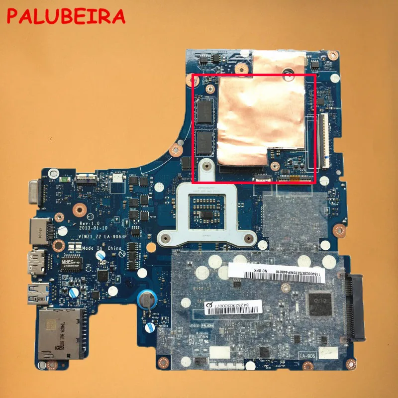 PALUBEIRA LA-9063P для lenovo Z500 Материнская плата ноутбука VIWZ1-Z2 LA-9063P Z500 HM76 оригинальная материнская плата тест работы