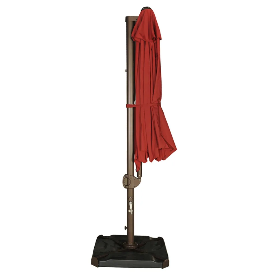 Abba Patio 11 Feet Offset Cantilever Payung Teras Luar Menggantung Payung Dengan Lintas Dasar Merah Cantilever Umbrella Outdoor Patio Umbrellaspatio Outdoor Umbrellas Aliexpress