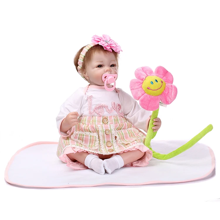 

New Product 55cm Silicone Reborn Baby Doll Toys Simulation Newbabies Reborn Kids Doll Christmas Brithday New Year Gift To Girls