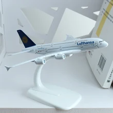 16cm German Lufthansa Airlines Airplane Model A380 United Arab Emirates Africa THAI France QANTAS Airbus Aircraft