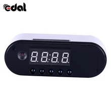 EDAL 1080P H.264 Table Clock Camera Alarm Set Mini Camera IR Night Vision Wifi IP Clock Camera Mini DV DVR Camcorder Wifi Cam