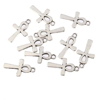 

18*13mm ANKH EGYPTIAN CROSS Tibetan Silver Bead charms Pendants fit bracelet 30pcs