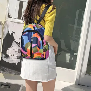 

Mochila Feminina Women Backpack Colorblock Waterproof Student Bag Teen Girl Laptop Backpack Patchwork Backpacks сумка женская T