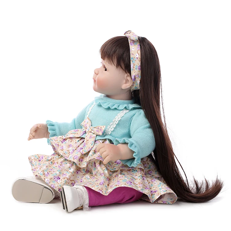 Real baby dolls for sale 52CM silicone reborn dolls cute girl princess dolls with long hair bonecas baby alive kids toys
