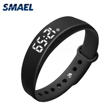 SMAEL Digital LED Relógios De Pulso De Luxo Homens Automática Relógios Despertador Digital Preto Relógio relogio masculino Relógio Do Esporte Inteligente