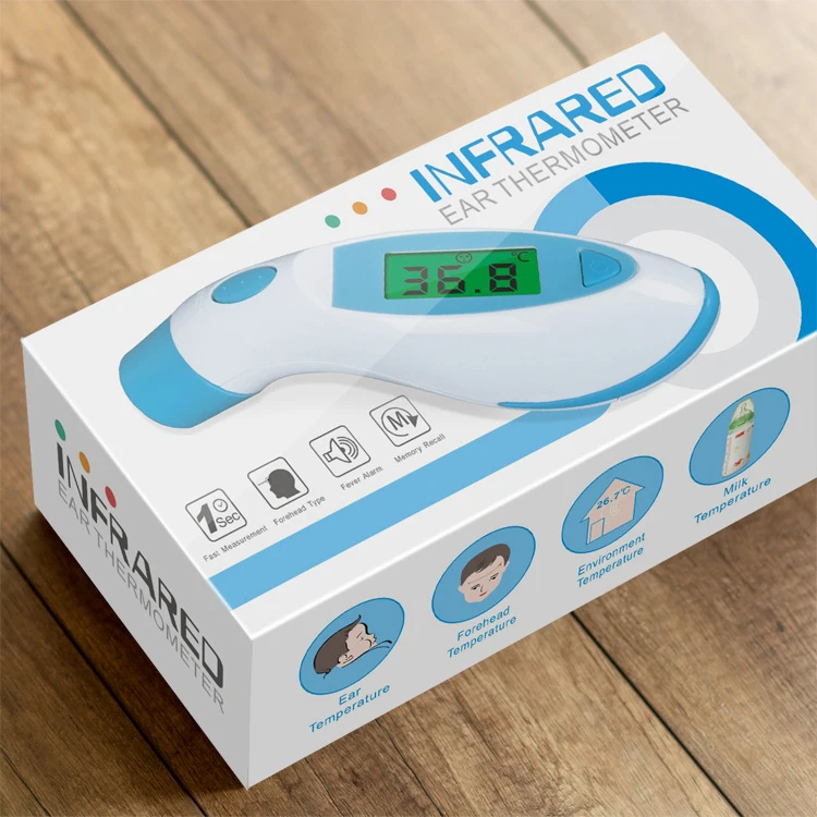 pr+mise Muti-fuction Medical Baby/Adult Digital Thermometer Infrared Forehead Body Thermometer Gun Non-contact