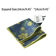 24x24 см английский стиль Мужские Ассорти тканый Карманный квадратный платок Винтаж жаккард Цветок перо Бизнес свадебный подарок