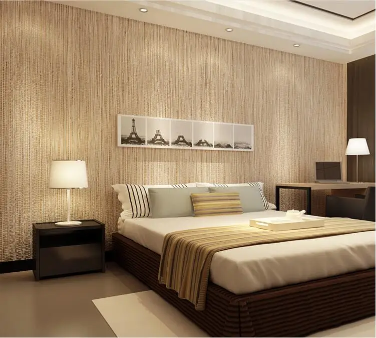 Beibehang Простой Имитация соломы плед шаблон обои спальня гостиная отель офис коридор papel де parede