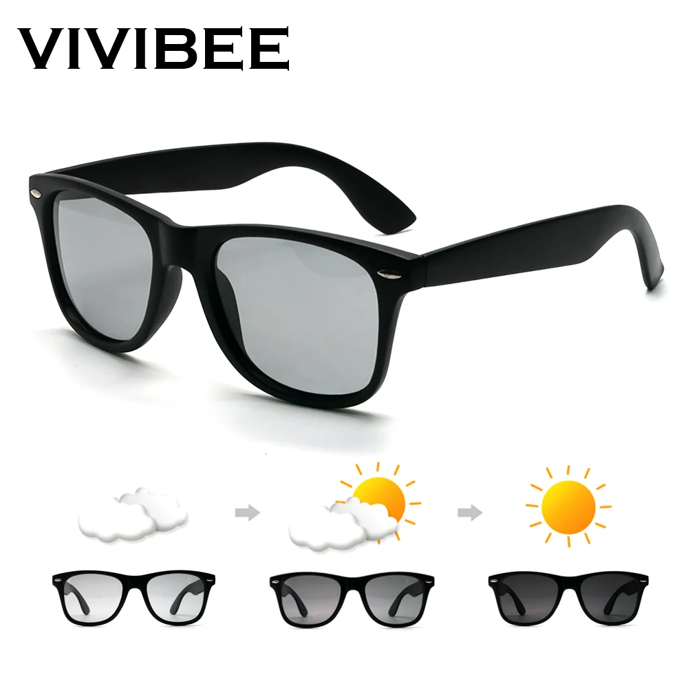 Солнцезащитные очки VIVIBEE Мужские поляризационные классические квадратные