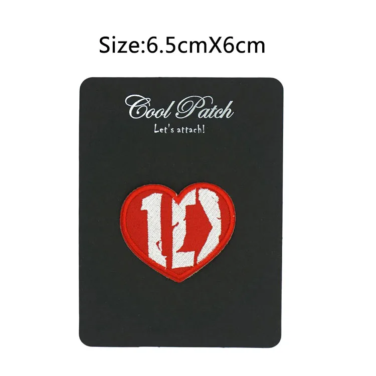 

1D HEART ONE DIRECTION Music Band sewing embroidery patch scrapbooking accessories Rock Punk Badge Wholesale Halloween