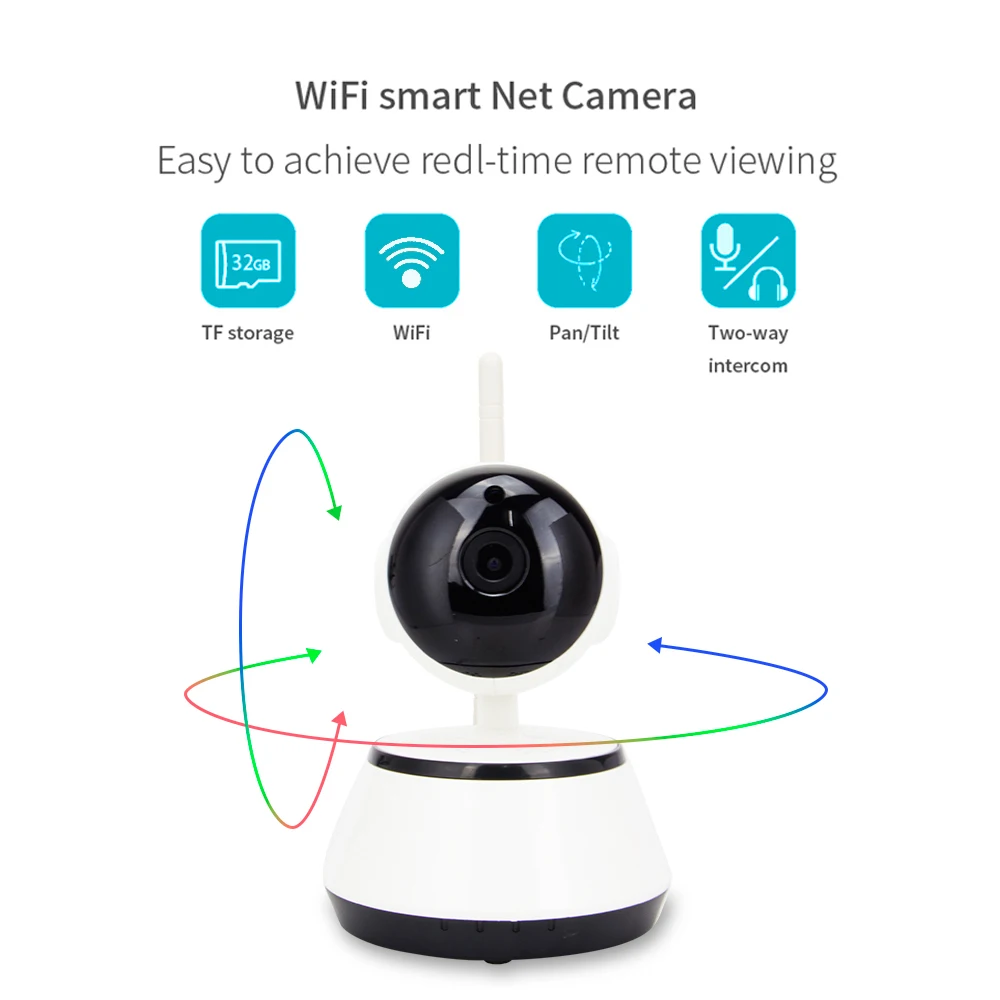 PUAroom внутренняя инфракрасная p2p Беспроводная маленькая Wi Fi ip камера с YOOSEE 2CU