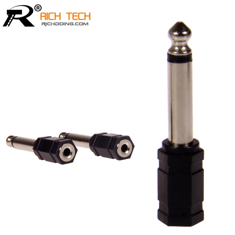 Jack 6 35 mono 6 corners AUDIO CONNECTOR ADAPTER 6 35MM MONO PLUG TO 3 5