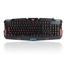 Russian Version Red/Purple/Blue Backlight LED Pro Gaming Keyboard M200 USB Wired Powered Full N-Key for LOL Computer Peripherals