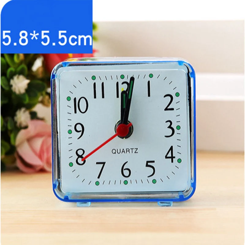4 Colors Silent no ticking Alarm Clock Portable Cute Square Small Bed
Compact Travel Quartz Beep Alarm Clock Plastic