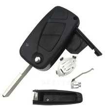 Flip key Remote Car Key Case Shell For FIAT 500 Punto Ducato Stilo Panda Doblo Bravo 3 Button Uncut Blade auto Key blank Cover