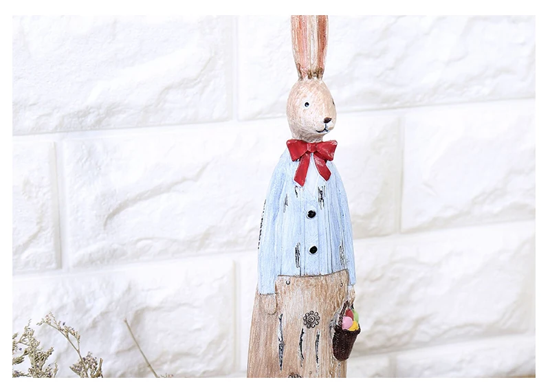 Пасторальные фигурки ангела, кролика, украшения, изделия из смолы, креативные миниатюрные фигурки кролика для мамы и дочки, домашний декор, рождественские подарки