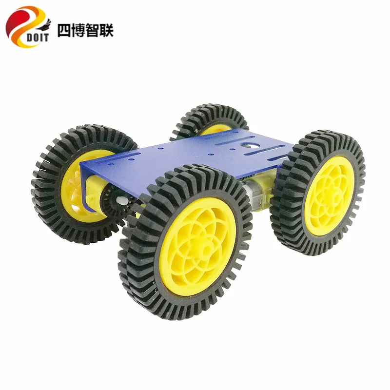 SZDOIT C101 мини 4WD умный робот танк автомобиль шасси комплект металлическая панель